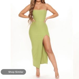 Fashion Nova Valeria Midi Dress Green
